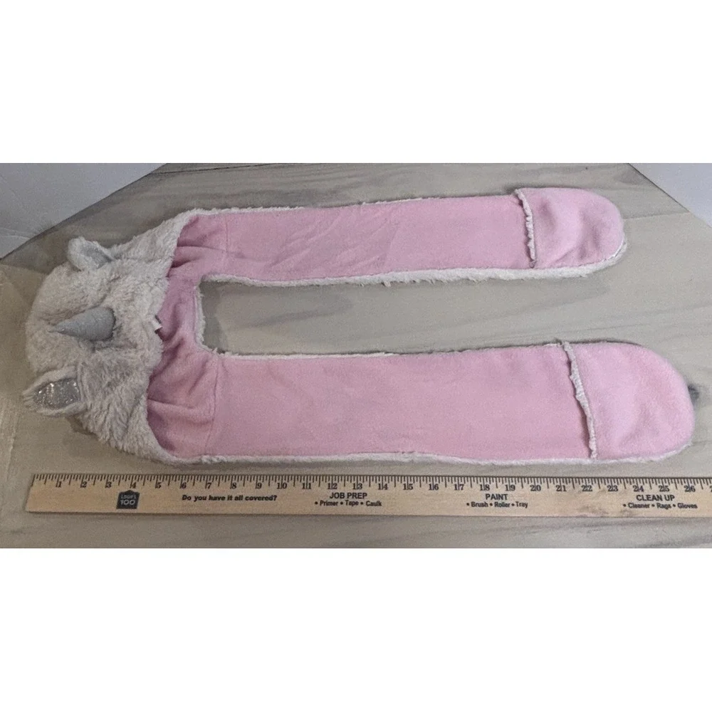 Capelli New York‎ Unicorn Hat Scarf Mittens Set Faux Fur Pink Girls Furry One Sz